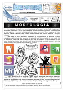 Lista 01 - MORFOLOGIA