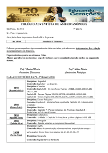 COLÉGIO ADVENTISTA DE AMERICANÓPOLIS