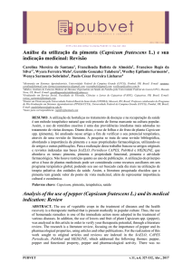 Análise da utilização da pimenta (Capsicum frutescens L.) e sua
