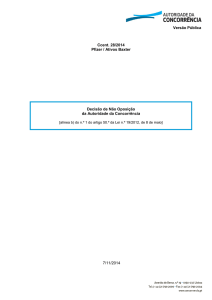 Versão Pública Ccent. 28/2014 Pfizer / Ativos Baxter Decisão de