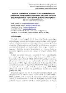 a avaliação ambiental integrada de bacias hidrográficas como