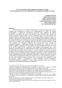 análise crítica dos ambientes hospitalares:um estudo de