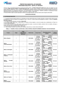 PREFEITURA MUNICIPAL DE BARUERI PROCESSO SELETIVO