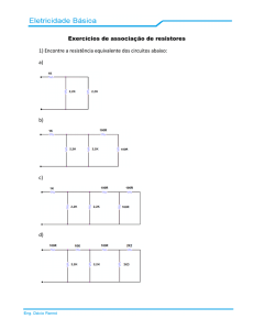 Lista de exercícios de Associação de Resistores