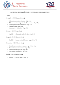 CONTEÚDO PROGRAMÁTICO T2 – III UNIDADE | FUNDAMENTAL