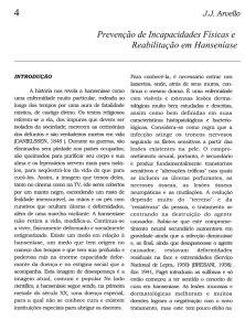 Prevenção de Incapacidades Físicas e Reabilitação em Hanseníase