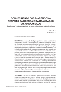 conhecimento dos diabéticos a respeito da doença