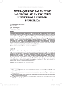 alterações dos parâmetros laboratoriais em pacientes submetidos à