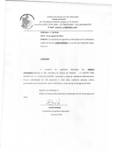 E-mail:  - Câmara Municipal de Cruz Machado