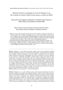 Relatório final de investigação de surto de Hepatite A em São