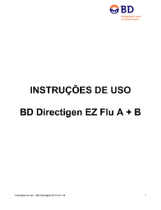 INSTRUÇÕES DE USO BD Directigen EZ Flu A + B