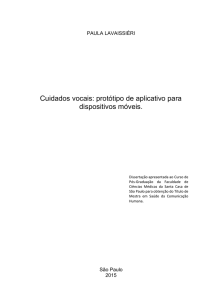 Cuidados vocais: protótipo de aplicativo para dispositivos móveis.