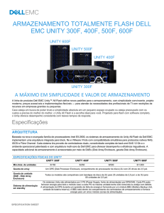 armazenamento totalmente flash dell emc unity 300f, 400f, 500f, 600f