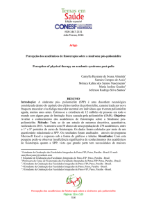 Percepção dos acadêmicos de fisioterapia sobre a síndrome pós