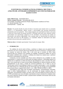 o estudo da conservação da energia mecânica através de