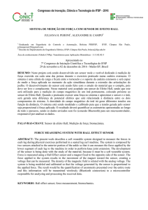 sistema de medição de força com sensor de efeito hall