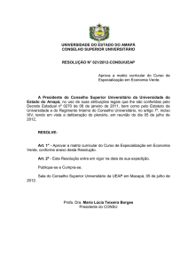 UNIVERSIDADE DO ESTADO DO AMAPÁ CONSELHO SUPERIOR