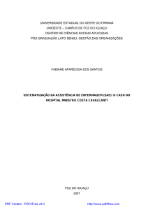 (sae): o caso do hospital ministro costa cavalcanti - Unioeste