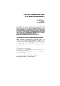 A construção da sociedade pós-carbono: do que se trata o desafio