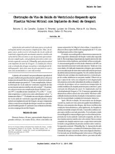 Obstrução da Via de Saída do Ventrículo Esquerdo após Plastia