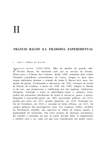 FRANCIS BACON EA FILOSOFIA EXPERIMENTAL