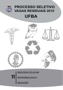 Biologia Celular e Microbiologia I - Vagas Residuais