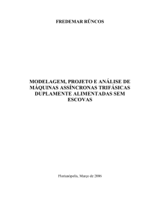 modelagem, projeto e análise de máquinas assíncronas trifásicas