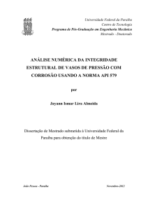 análise numérica da integridade estrutural de vasos - TEDE