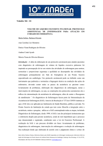 volume de liquido excessivo pulmonar: protocolo