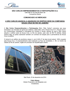 A São Carlos Anuncia a Aquisição do Edifício Sede da Companhia
