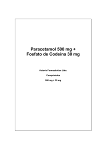 Paracetamol 500 mg + Fosfato de Codeína 30 mg