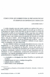 Como e por que sobrevivem os pré-socráticos