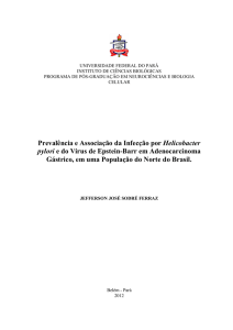 Prevalência e Associação da Infecção por Helicobacter pylori e do