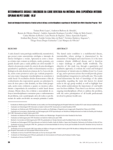 determinantes sociais e biológicos da cárie dentária na infância