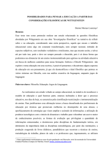 possibilidade para pensar a educação a partir das