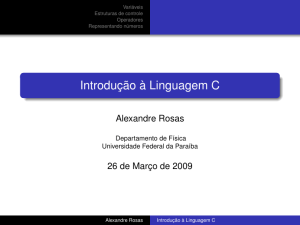 Introdu&ccedil;&atilde;o &agrave; Linguagem C - Departamento de F&iacute;sica