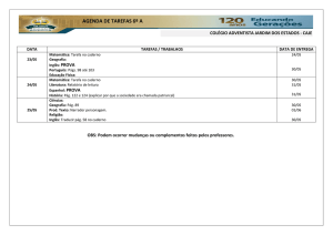 agenda de tarefas 6º a