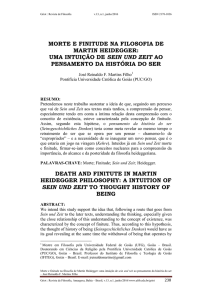 morte e finitude na filosofia de martin heidegger: uma