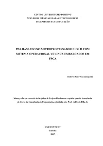 PDA Baseado no Microprocessador Nios II com Sistema