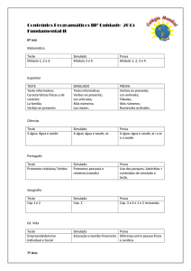 Conteúdos Programáticos IIIª Unidade