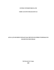 aplicação de redes neurais para previsão de séries temporais em