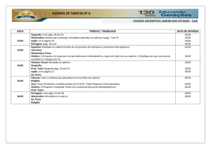 AGENDA DE TAREFAS 6º A