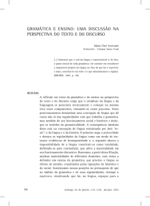 uma discussão na perspectiva do texto e do discurs