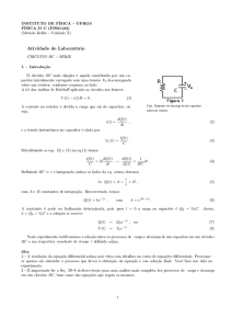 Carga e Descarga de um Capacitor - Instituto de Física