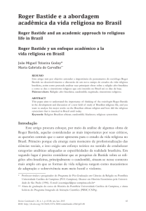 Roger Bastide e a abordagem acadêmica da vida religiosa no Brasil