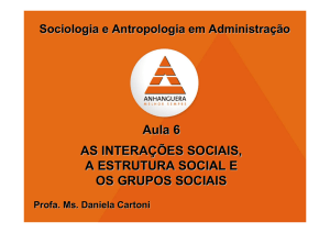 Aula - Sociologia 06 - Interacoes e Grupos Sociais
