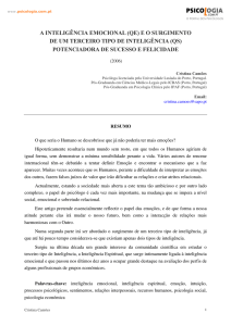 A intelig&ecirc;ncia emocional (QE)
