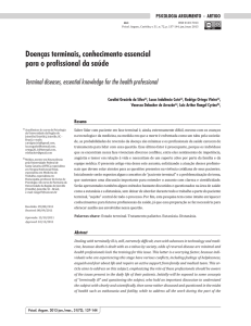 Doenças terminais, conhecimento essencial para o