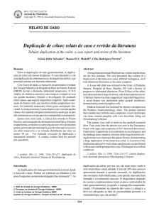 Duplicação de cólon: relato de caso e revisão da literatura