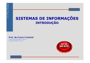 Sistemas de Informações - 2007 - 4ª Parte - Sistemas de